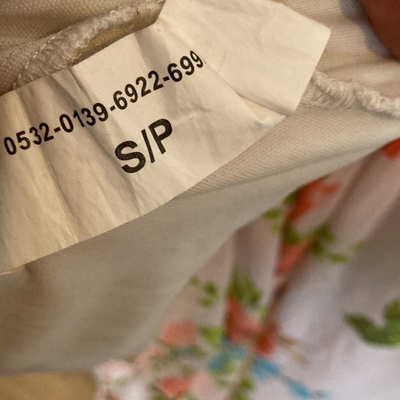 ⭐️ Summer Coral/White Floral Strapless Sheer Sweetheart Flowing Dress - Picture 13 of 14